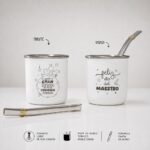 Mate Térmico Día del Maestro + Bombilla